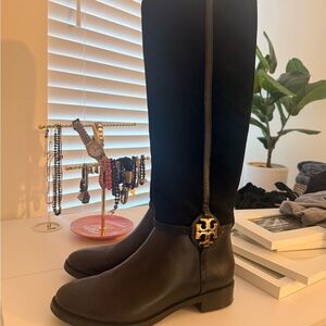 Tory Burch Black Over the Knee Boots